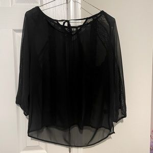 Black loose fitting size xs express top great condition